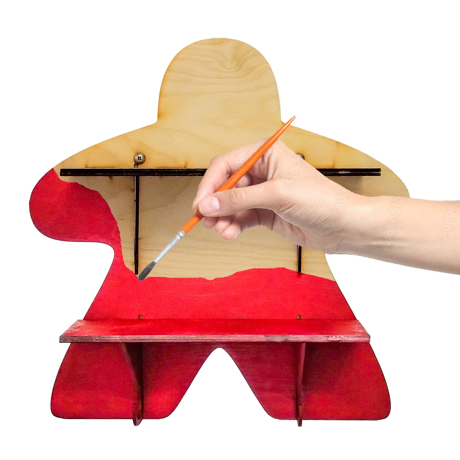 Kid's Paintable Shelf Craft Kit - Volcano and Dinosaurs (STENCILS